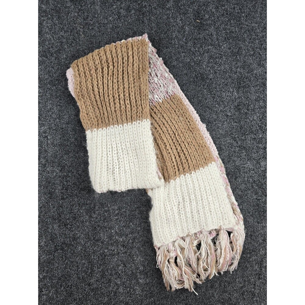 INC Women's Multicolor Knit Rectangle Scarf, 80” X 9” Stretch Fabric